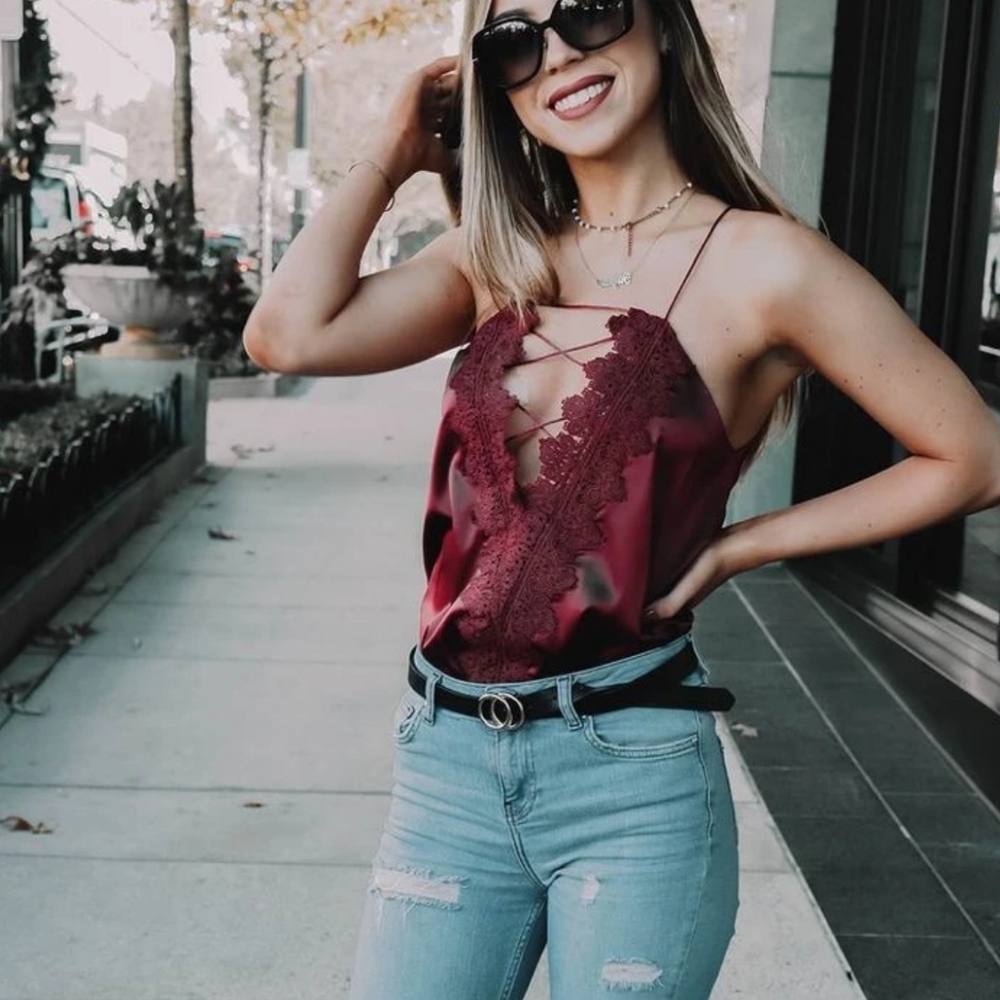 Reversible Laced Up Cami Set